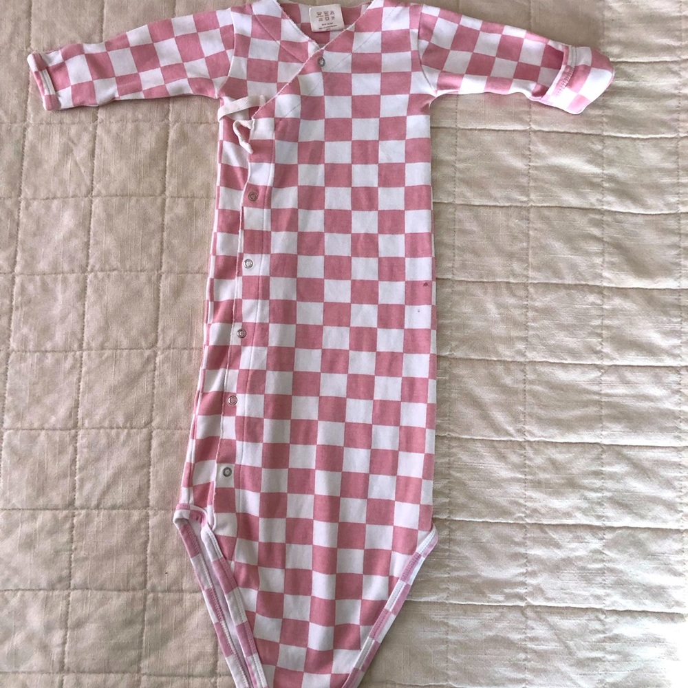 SPEARMINT LOVE Organic cotton baby gown, 0-3 month